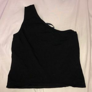 Brandy Melville Black One Shoulder Top